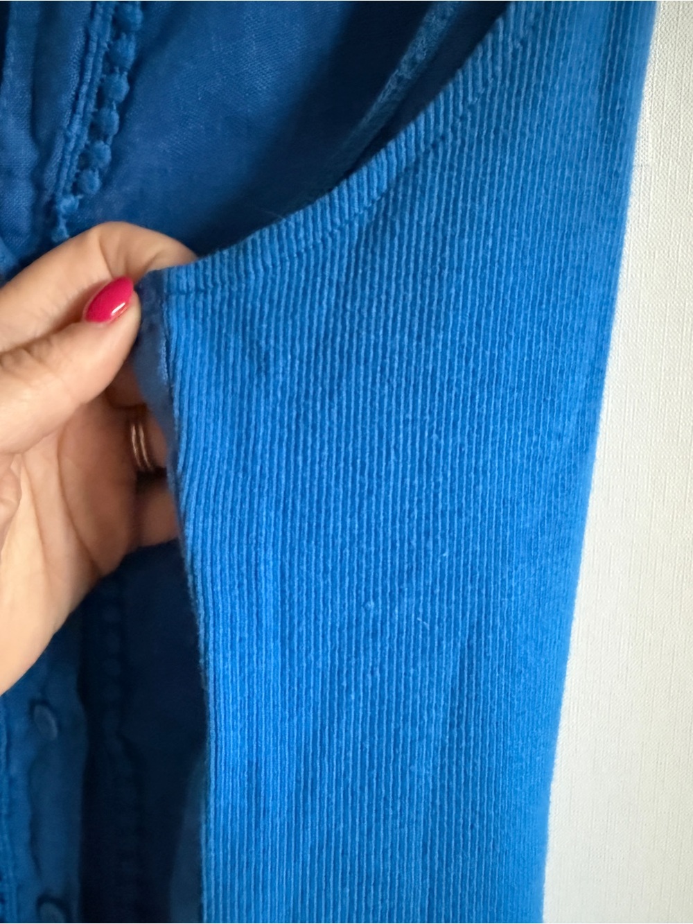 Linen Luv 100% Linen Blue Sleeveless Button Front Blouse Top L - Picture 4 of 9